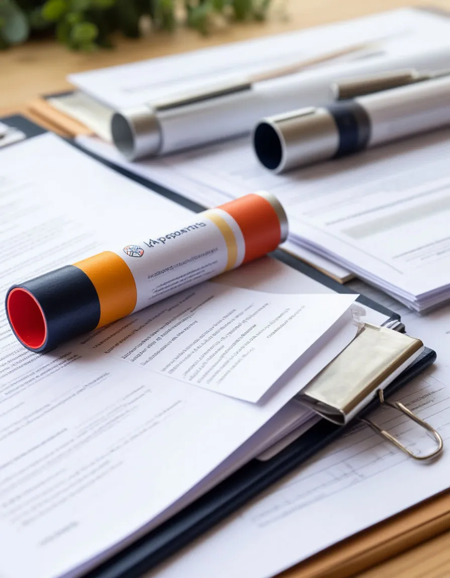 Тубус из картона с логотипом